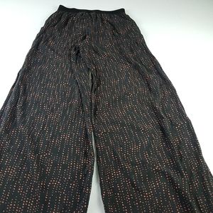 Xhilaration black and peach/pink wide leg pants